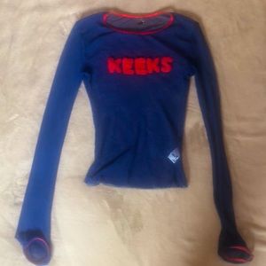Kiko/Unif Mesh blue top (S)